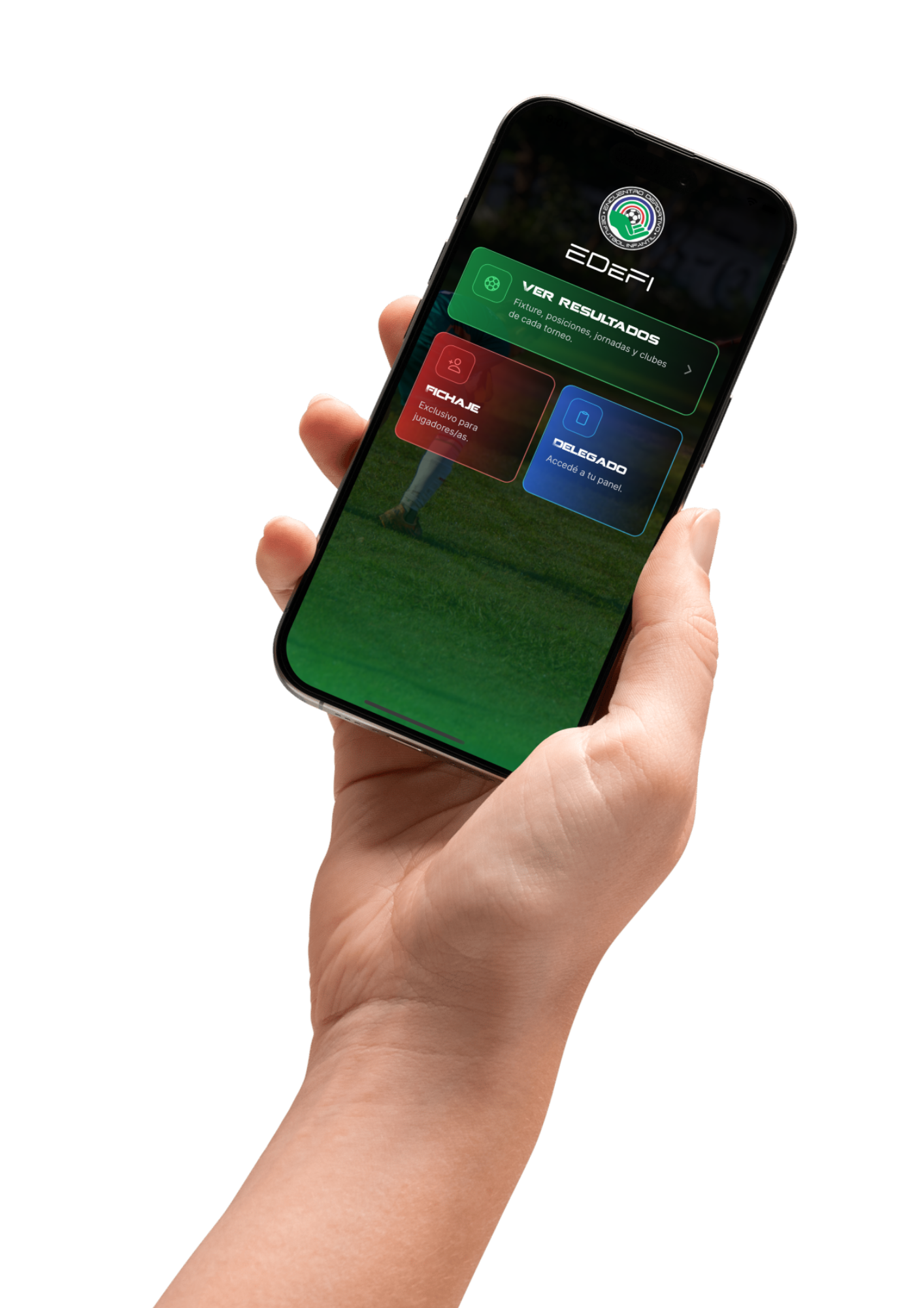 Captura de la app EDEFI en un teléfono